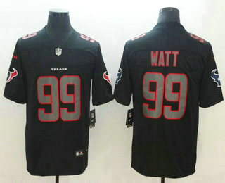 Men's Houston Texans #99 J.J. Watt Black 2018 Fashion Impact Black Color Rush Stitched NFL Nike Limited Jersey