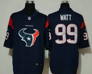 Men's Houston Texans #99 J.J. Watt Nav Blue 2020 NEW Team Logo Vapor Untouchable Stitched NFL Nike Limited Jersey