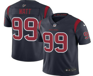 Men's Houston Texans #99 J.J. Watt Navy Blue New 2019 Color Rush Stitched NFL Nike Limited Jersey