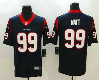 Men's Houston Texans #99 J.J. Watt Navy Blue Stitched Vapor Untouchable Nike Limited Player Jersey