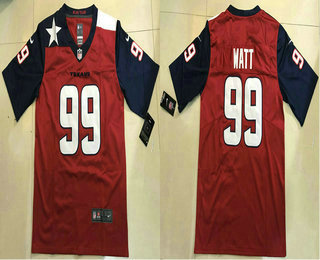 Men's Houston Texans #99 J.J. Watt Red 2018 Vapor Untouchable Stitched NFL Nike Limited Jersey