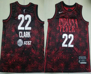 Men's Indiana Fever #22 Caitlin Clark Black Red AT T Swingman Jersey