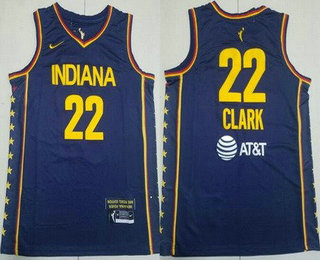 Men's Indiana Fever #22 Caitlin Clark Navy AT T Swingman Jersey