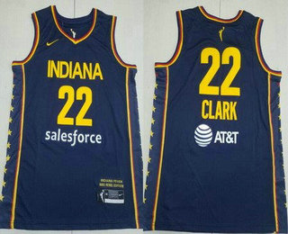 Men's Indiana Fever #22 Caitlin Clark Navy Sponsor Swingman Jersey