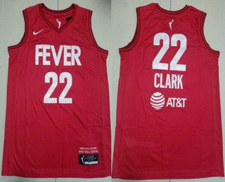 Men's Indiana Fever #22 Caitlin Clark Red AT T Swingman Jersey