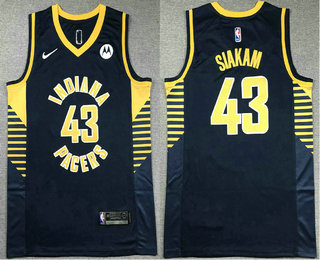 Men's Indiana Pacers #43 Pascal Siakam Navy Icon Sponsor Swingman Jersey