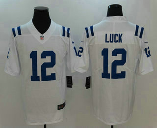 Men's Indianapolis Colts #12 Andrew Luck White 2017 Vapor Untouchable Stitched NFL Nike Limited Jersey