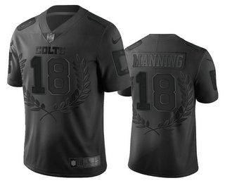 Men's Indianapolis Colts #18 Peyton Manning Nike Black NFL MVP Limited Edition Jersey