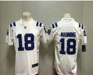 Men's Indianapolis Colts #18 Peyton Manning White 2017 Vapor Untouchable Stitched NFL Nike Limited Jersey