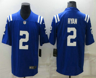 Men's Indianapolis Colts #2 Matt Ryan Royal Blue 2022 Vapor Untouchable Stitched NFL Nike Limited Jersey