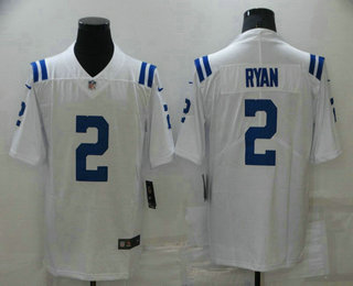 Men's Indianapolis Colts #2 Matt Ryan White 2022 Vapor Untouchable Stitched NFL Nike Limited Jersey