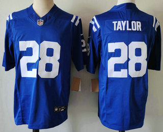 Men's Indianapolis Colts #28 Jonathan Taylor Blue 2024 FUSE Vapor Limited Stitched Jersey