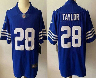 Men's Indianapolis Colts #28 Jonathan Taylor NEW Blue 2021 Vapor Untouchable Stitched NFL Nike Limited Jersey