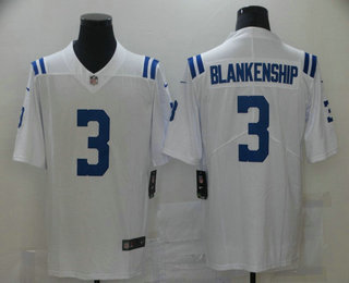 Men's Indianapolis Colts #3 Rodrigo Blankenship White 2020 Vapor Untouchable Stitched NFL Nike Limited Jersey