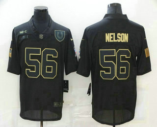 Men's Indianapolis Colts #56 Quenton Nelson Black 2020 Salute To Service Stitched NFL Nike Limited Jersey