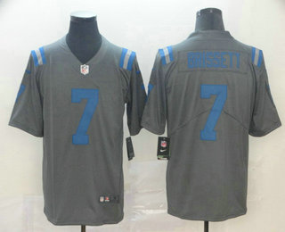 Men's Indianapolis Colts #7 Jacoby Brissett Grey 2019 Inverted Legend Stitched NFL Nike Limited Jersey