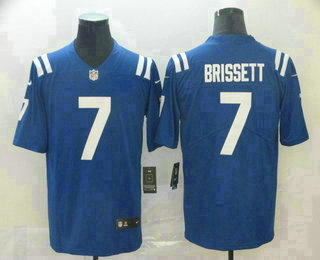 Men's Indianapolis Colts #7 Jacoby Brissett Royal Blue 2017 Vapor Untouchable Stitched NFL Nike Limited Jersey