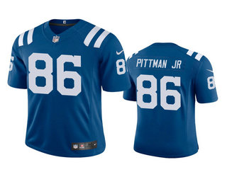 Men's Indianapolis Colts #86 Mike Pittman Jr. Royal 2020 NFL Draft Vapor Limited Jersey