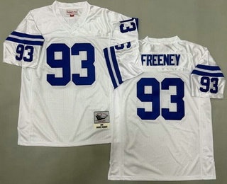 Men's Indianapolis Colts #93 Dwight Freeney White 2006 Throwback Jersey