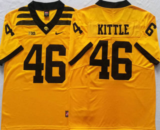 Men's Iowa Hawkeyes #46 George Kittle Orange 2020 Vapor Untouchable Limited Stitched Nike Jersey
