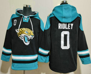 Men's Jacksonville Jaguars #0 Calvin Ridley Black Ageless Must Have Lace Up Pullover Hoodie