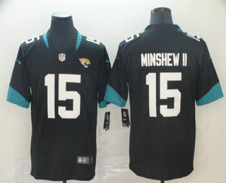 Men's Jacksonville Jaguars #15 Gardner Minshew II Black New 2017 Vapor Untouchable Stitched NFL Nike Limited Jersey