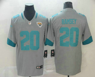 Men's Jacksonville Jaguars #20 Jalen Ramsey Gray 2019 Inverted Legend Stitched NFL Nike Limited Jersey