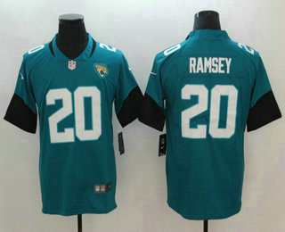 Men's Jacksonville Jaguars #20 Jalen Ramsey Teal Blue New 2018 Vapor Untouchable Stitched NFL Nike Limited Jersey