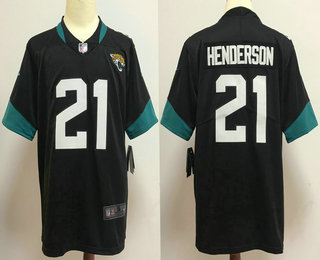 Men's Jacksonville Jaguars #21 C.J. Henderson Black New 2020 Vapor Untouchable Stitched NFL Nike Limited Jersey