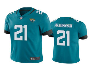 Men's Jacksonville Jaguars #21 C.J. Henderson Teal 2020 NFL Draft Vapor Limited Jersey