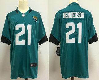 Men's Jacksonville Jaguars #21 C.J. Henderson Teal Blue New 2020 Vapor Untouchable Stitched NFL Nike Limited Jersey