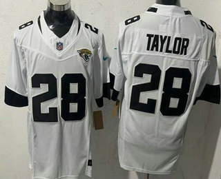 Men's Jacksonville Jaguars #28 Fred Taylor Limited White FUSE Vapor Jersey