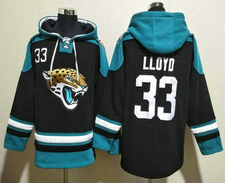 Men's Jacksonville Jaguars #33 Devin Lloyd Black Ageless Must Have Lace Up Pullover Hoodie