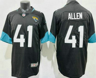 Men's Jacksonville Jaguars #41 Josh Allen Limited Black Vapor Jersey