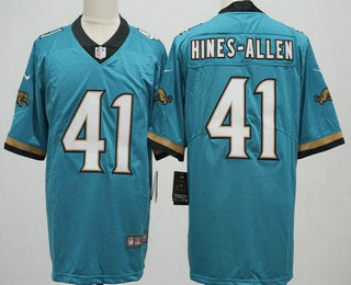 Men's Jacksonville Jaguars #41 Josh Allen Limited Teal Prowler Throwback Vapor Jersey