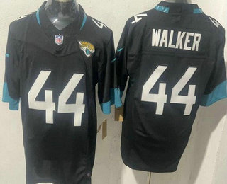 Men's Jacksonville Jaguars #44 Travon Walker Limited Black FUSE Vapor Jersey