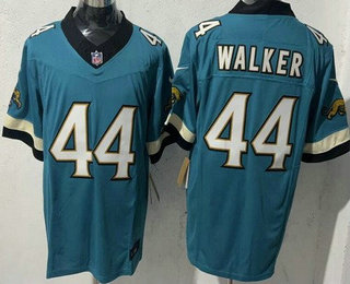 Men's Jacksonville Jaguars #44 Travon Walker Limited Green Throwback FUSE Vapor Jersey