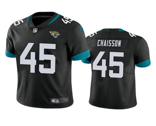 Men's Jacksonville Jaguars #45 K'Lavon Chaisson Black 2020 NFL Draft Vapor Limited Jersey