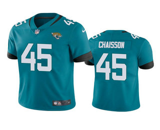 Men's Jacksonville Jaguars #45 K'Lavon Chaisson Teal 2020 NFL Draft Vapor Limited Jersey