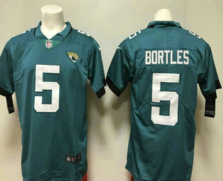 Men's Jacksonville Jaguars #5 Blake Bortles Teal Blue New 2018 Vapor Untouchable Stitched NFL Nike Limited Jersey