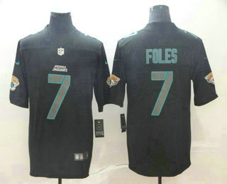 Men's Jacksonville Jaguars #7 Nick Foles Black 2018 Fashion Impact Black Color Rush Stitched NFL Nike Limited Jersey