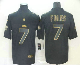 Men's Jacksonville Jaguars #7 Nick Foles Black Gold 2019 Vapor Untouchable Stitched NFL Nike Limited Jersey