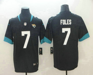 Men's Jacksonville Jaguars #7 Nick Foles Black New 2017 Vapor Untouchable Stitched NFL Nike Limited Jersey