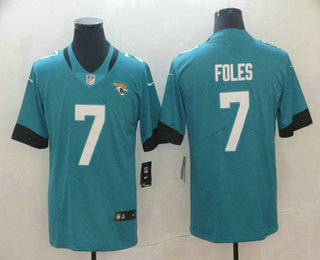 Men's Jacksonville Jaguars #7 Nick Foles Teal Blue New 2017 Vapor Untouchable Stitched NFL Nike Limited Jersey