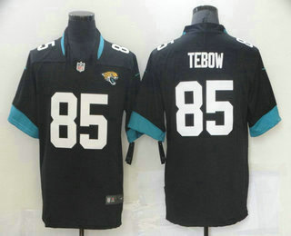 Men's Jacksonville Jaguars #85 Tim Tebow Black 2021 Vapor Untouchable Stitched NFL Nike Limited Jersey