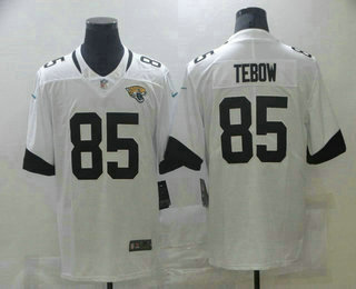 Men's Jacksonville Jaguars #85 Tim Tebow White 2021 Vapor Untouchable Stitched NFL Nike Limited Jersey