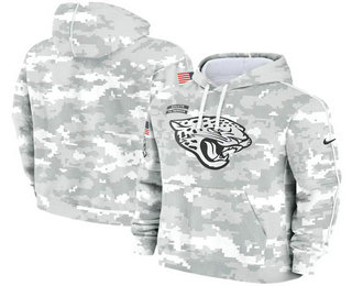 Men's Jacksonville Jaguars 2024 Camo Salute to Service Club Fleece Pullover Hoodie