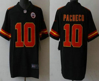 Men's Kansas City Chiefs #10 Isiah Pacheco Limited Black Vapor Jersey