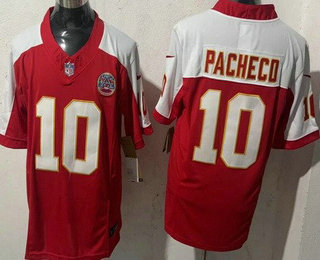 Men's Kansas City Chiefs #10 Isiah Pacheco Limited Red Thanksgiving FUSE Vapor Jersey