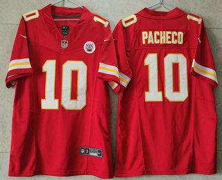 Men's Kansas City Chiefs #10 Isiah Pacheco Red 2023 FUSE Vapor Untouchable Limited Stitched Jersey